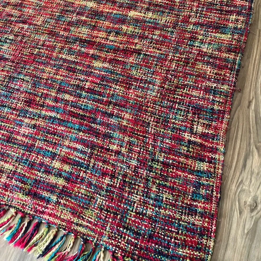 Bright Vibrant Multicolor Rainbow Color Throw Blanket  50”x60”